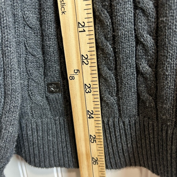 Ralph Lauren Women Gray Cable Knit Sweater - Picture 8 of 14